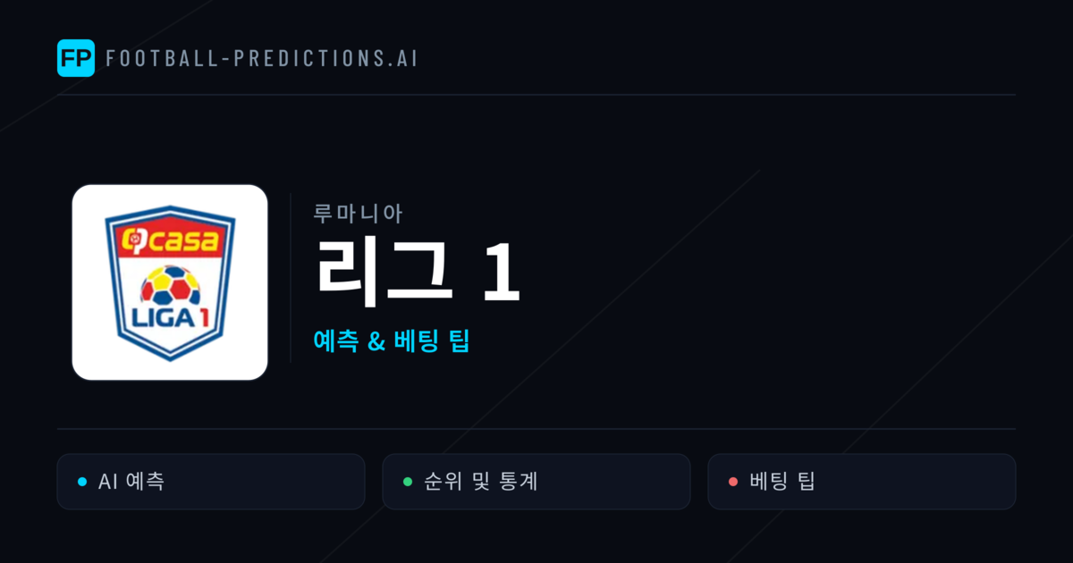 루마니아 리그 1 축구 예측 & 베팅 팁