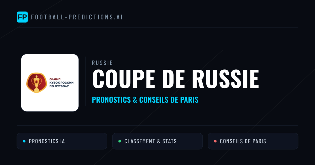 Russie Coupe de Russie Pronostics Football — Expert et Gratuits