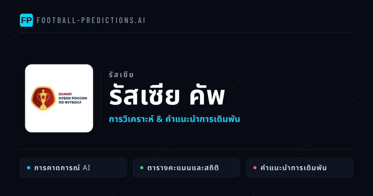 วิเคราะห์บอล รัสเซีย รัสเซีย คัพ & เคล็ดลับเดิมพัน