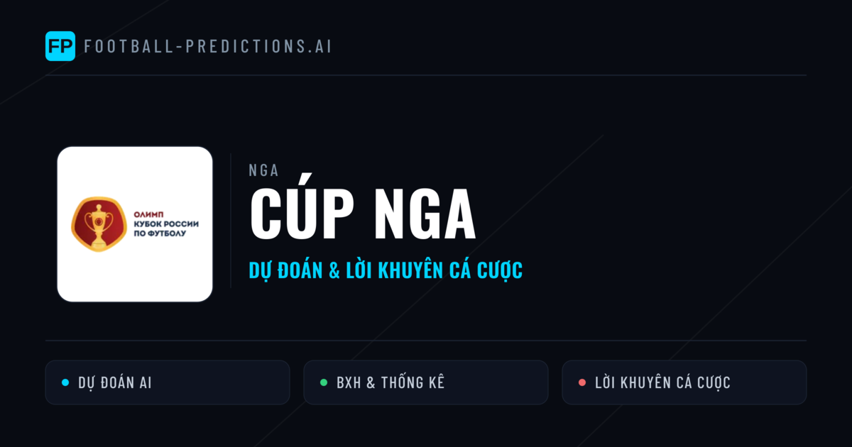 Nga dự đoán bóng đá Cúp Nga & mẹo cá cược