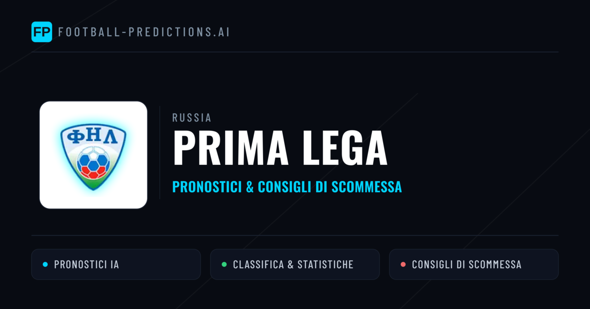Russia Prima Lega Pronostici Calcio — Gratis Oggi