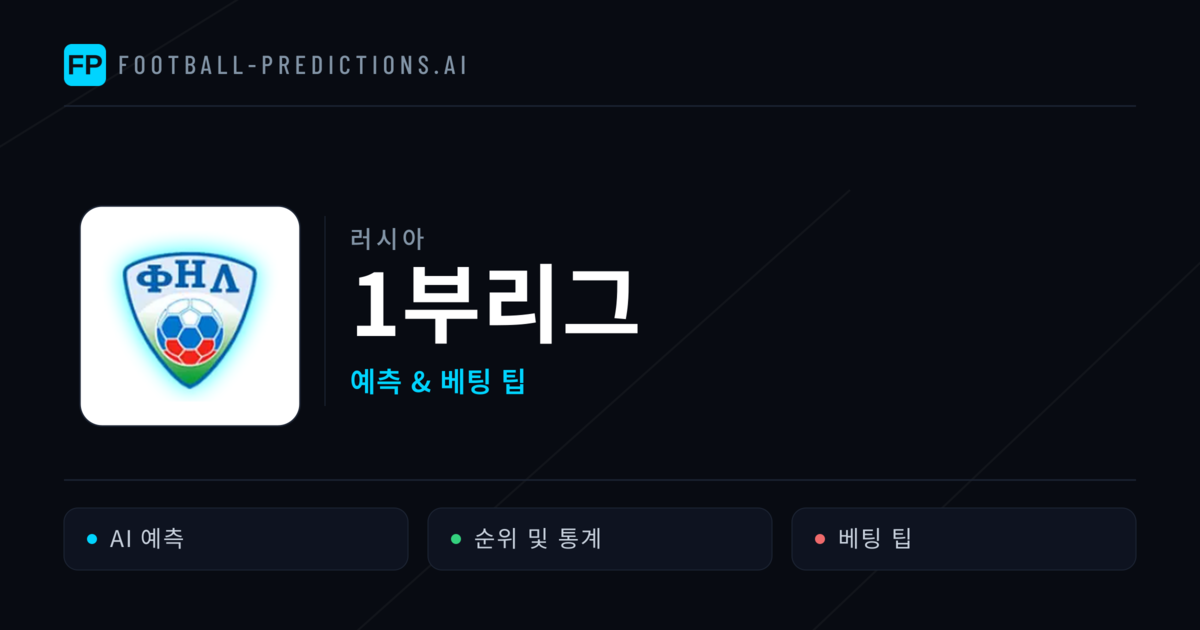 러시아 1부리그 축구 예측 & 베팅 팁