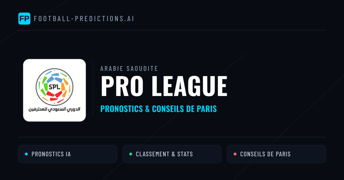Arabie Saoudite Pro League Pronostics Football — Expert et Gratuits