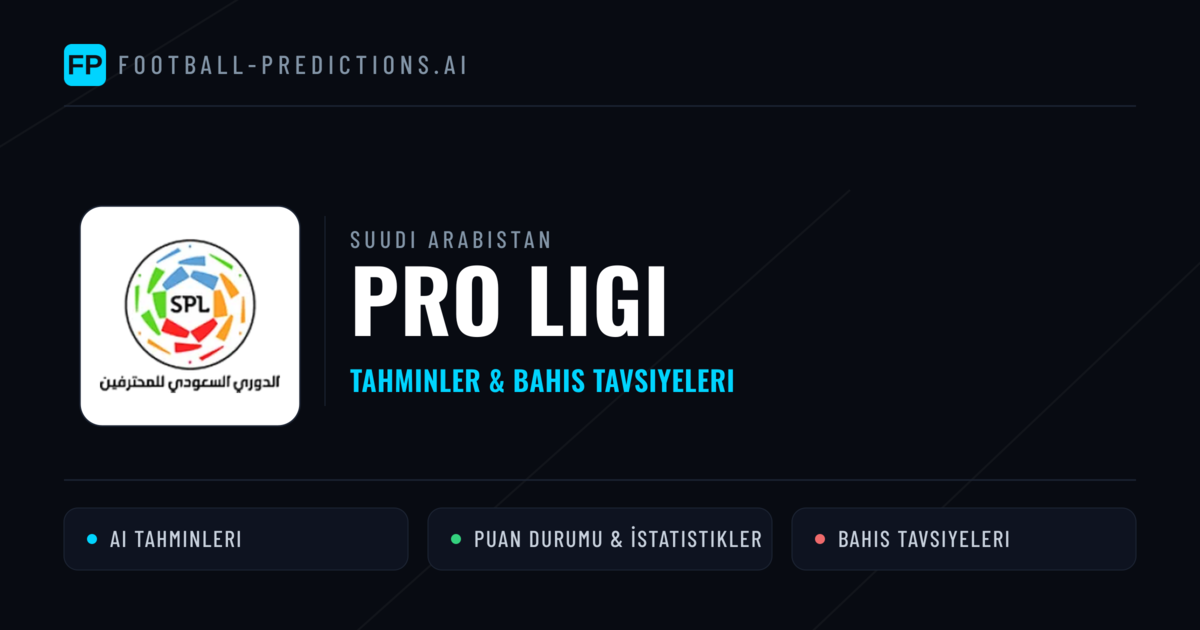 Suudi Arabistan Pro Ligi Tahminleri & Bahis İpuçları