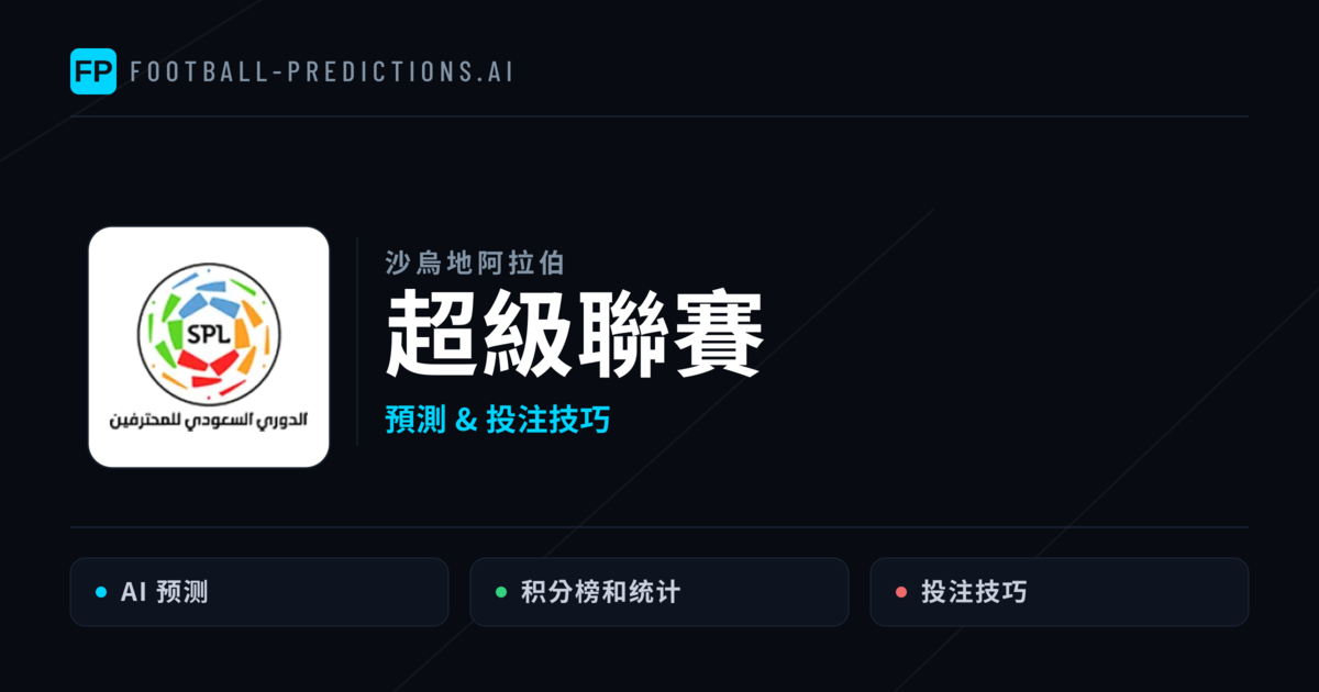 超級聯賽運彩預測 — 足球賽事分析與投注推薦