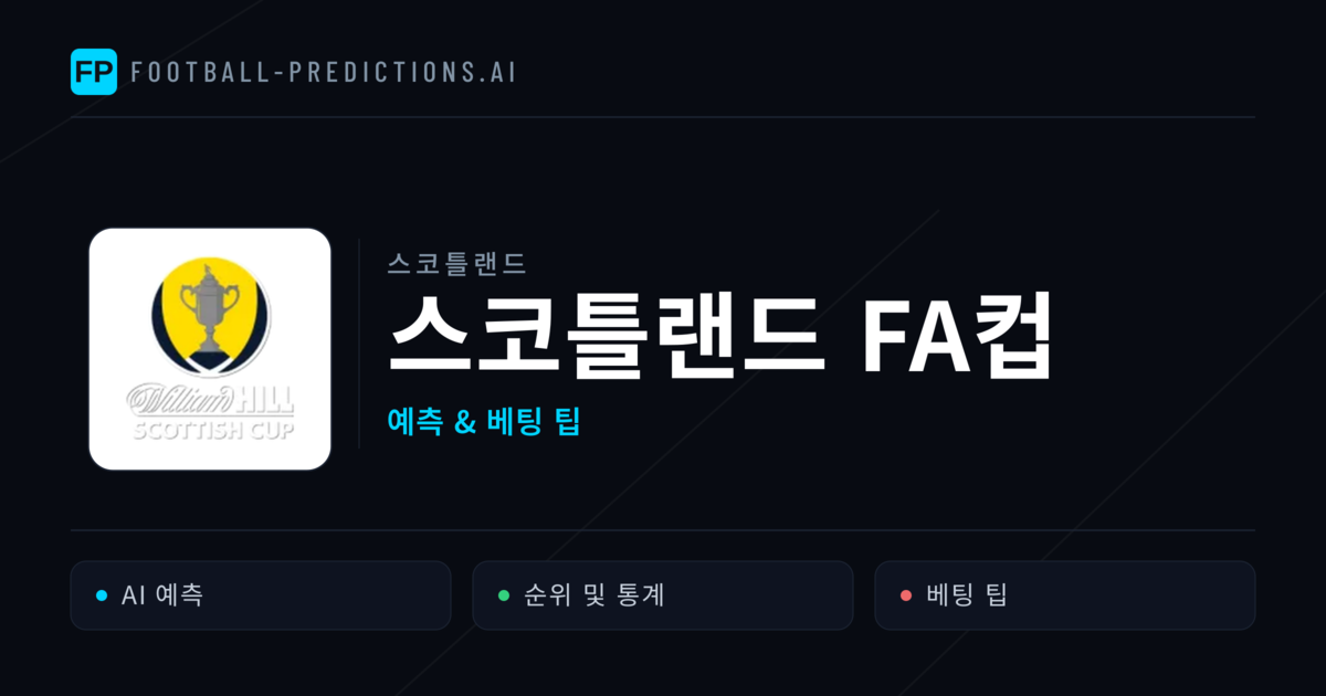 스코틀랜드 스코틀랜드 FA컵 축구 예측 & 베팅 팁