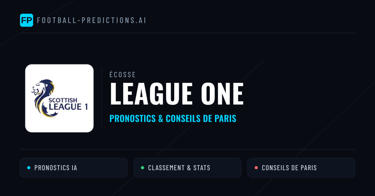 Écosse League One Pronostics Football — Expert et Gratuits