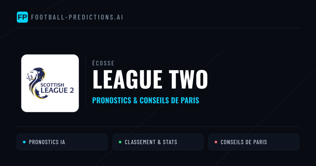 Écosse League Two Pronostics Football — Expert et Gratuits