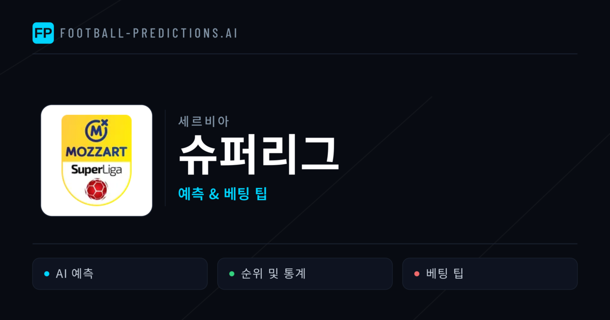세르비아 슈퍼리그 축구 예측 & 베팅 팁
