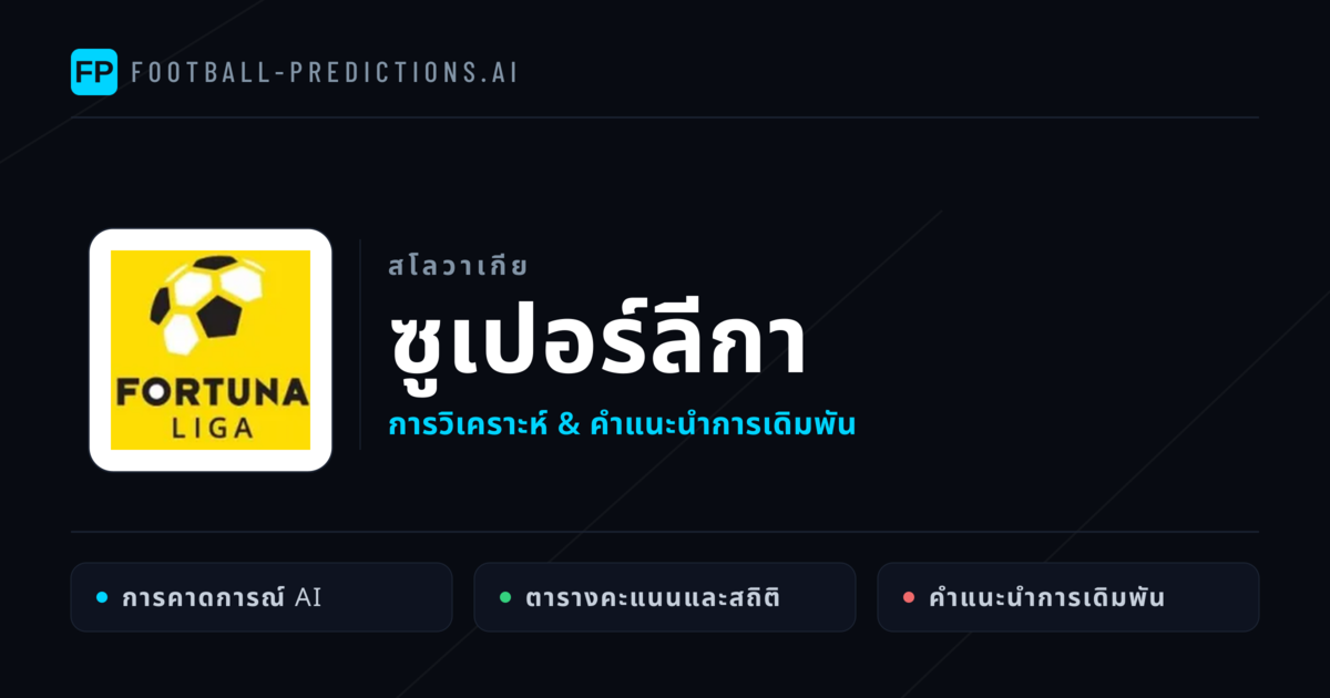 วิเคราะห์บอล สโลวาเกีย ซูเปอร์ลีกา & เคล็ดลับเดิมพัน