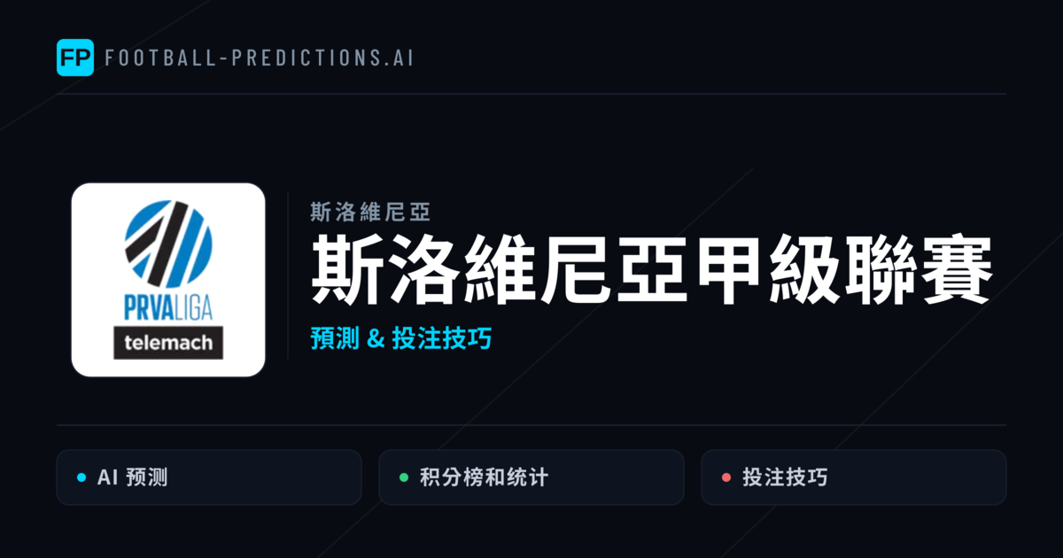 斯洛維尼亞甲級聯賽運彩預測 — 足球賽事分析與投注推薦