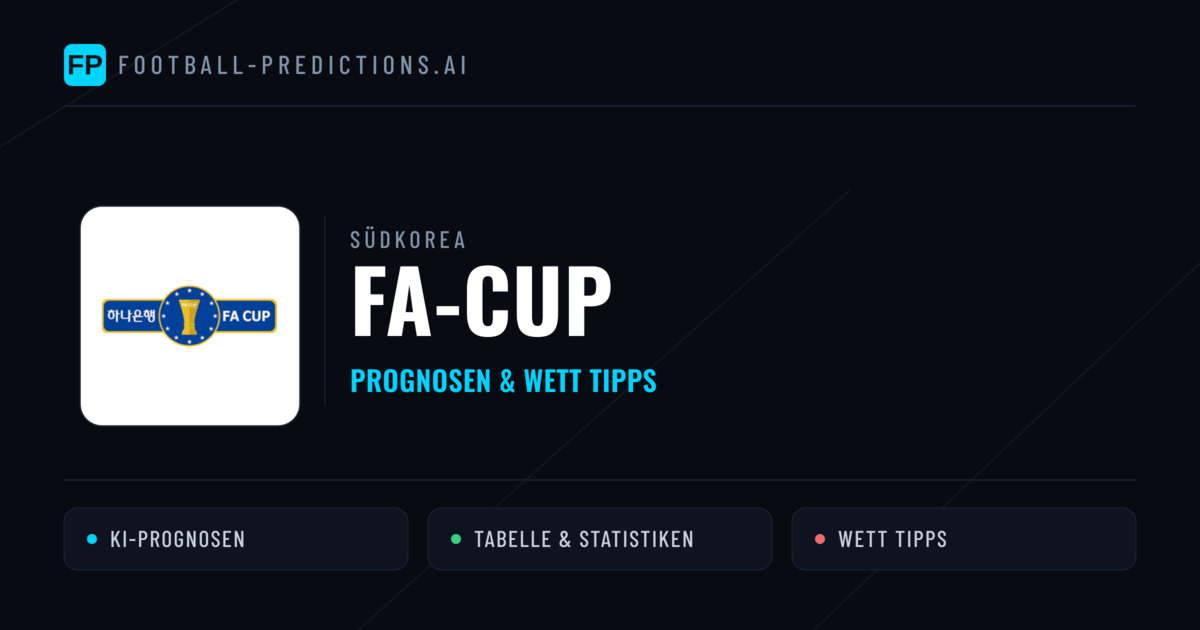 Südkorea FA-Cup Wett Tipps — Fußball Prognosen