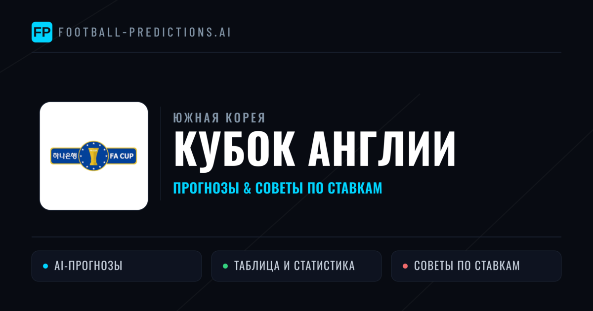 Прогнозы Южная Корея Кубок Англии — ставки и советы экспертов