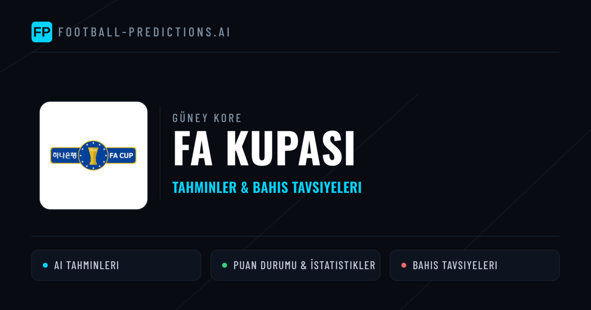 Güney Kore FA Kupası Tahminleri & Bahis İpuçları