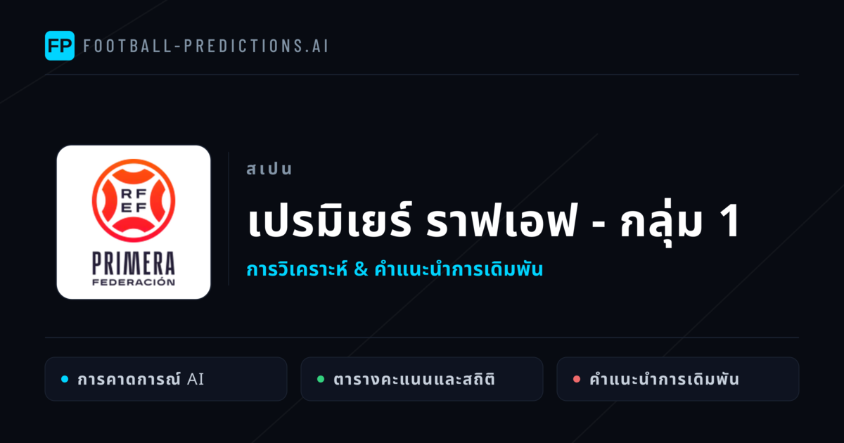 วิเคราะห์บอล สเปน เปรมิเยร์ ราฟเอฟ - กลุ่ม 1 & เคล็ดลับเดิมพัน