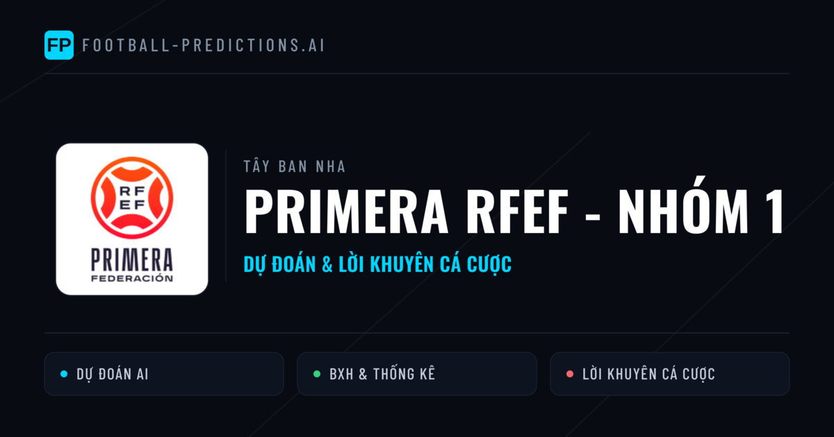 Tây Ban Nha dự đoán bóng đá Primera RFEF - Nhóm 1 & mẹo cá cược
