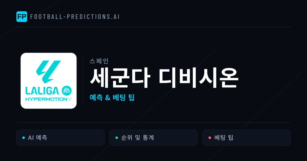 스페인 세군다 디비시온 축구 예측 & 베팅 팁