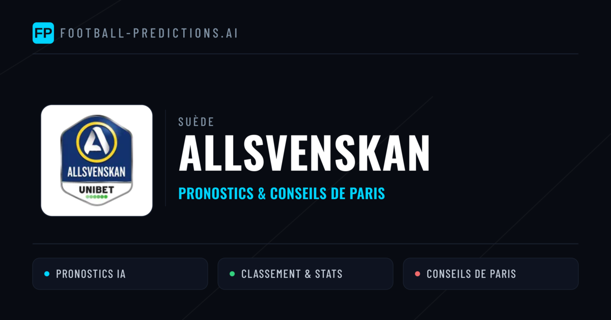 Suède Allsvenskan Pronostics Football — Expert et Gratuits