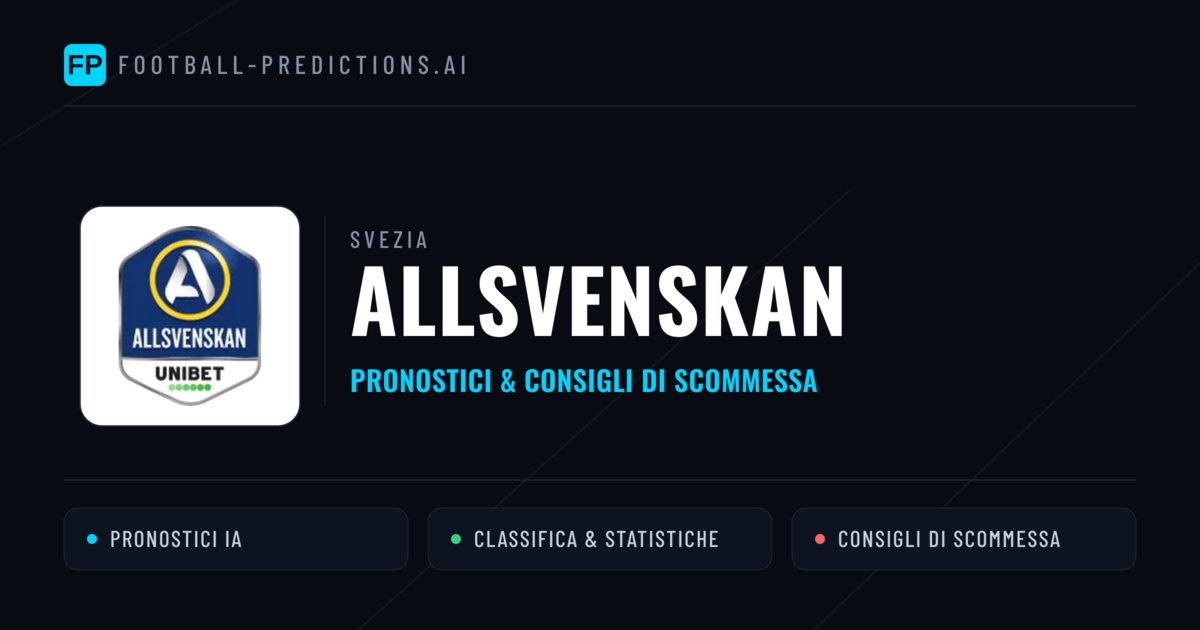 Svezia Allsvenskan Pronostici Calcio — Gratis Oggi