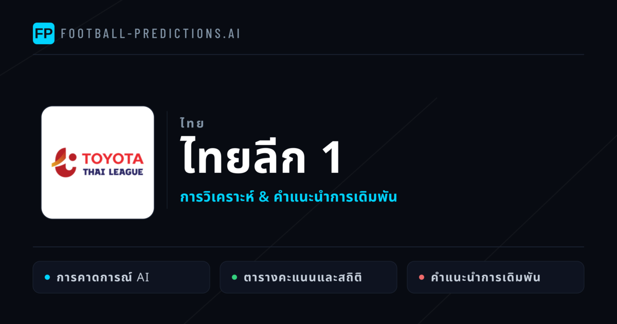 วิเคราะห์บอล ไทย ไทยลีก 1 & เคล็ดลับเดิมพัน
