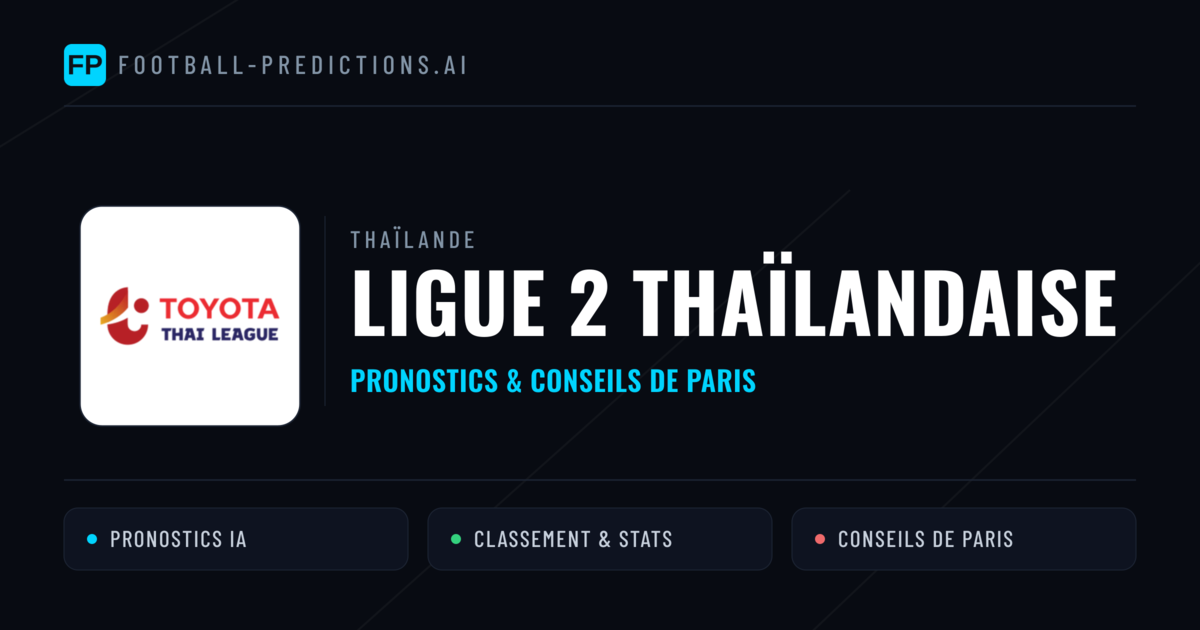 Thaïlande Ligue 2 thaïlandaise Pronostics Football — Expert et Gratuits