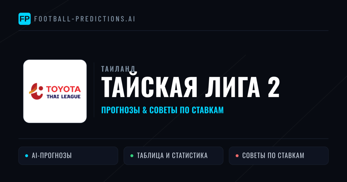 Прогнозы Таиланд Тайская лига 2 — ставки и советы экспертов