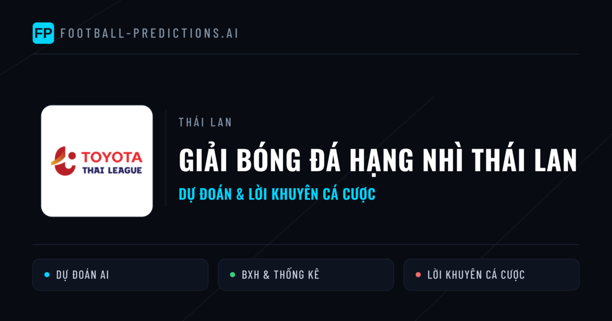Thái Lan dự đoán bóng đá Giải bóng đá hạng Nhì Thái Lan & mẹo cá cược