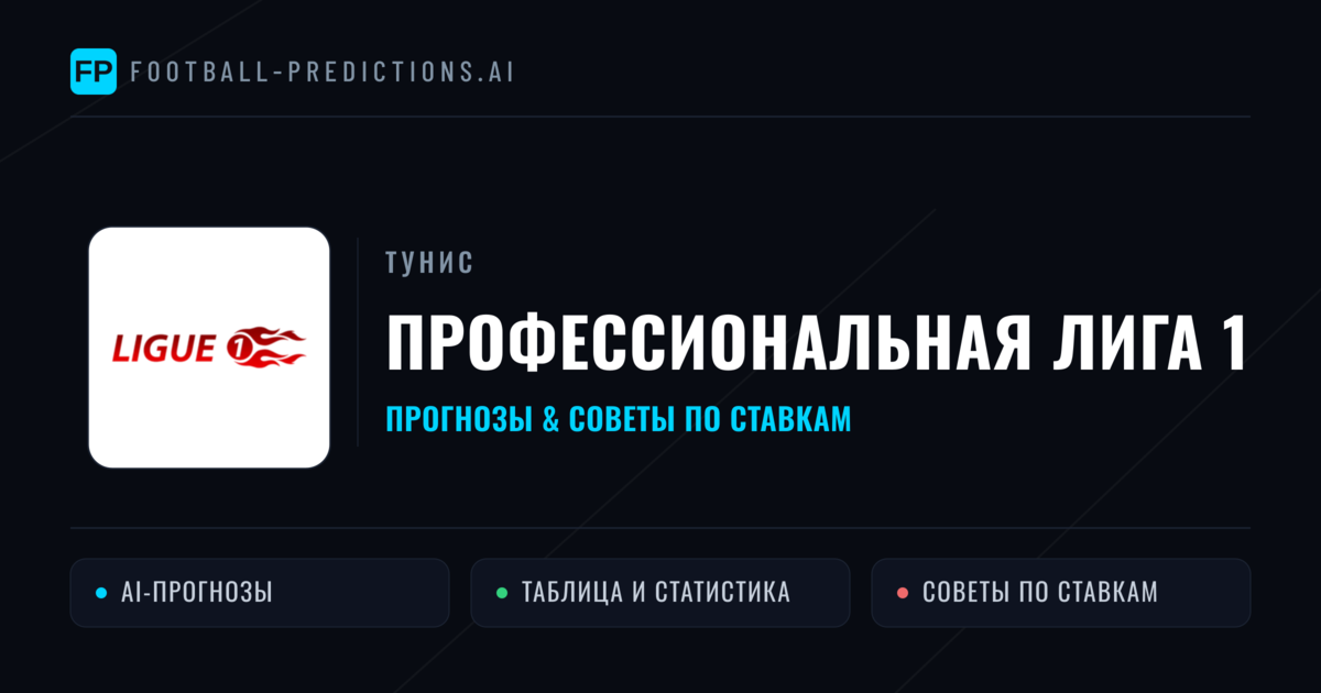 Прогнозы Тунис Профессиональная лига 1 — ставки и советы экспертов