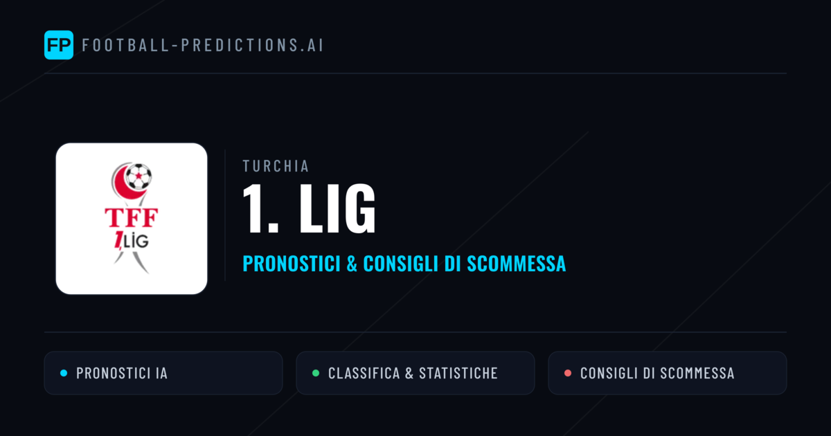 Turchia 1. Lig Pronostici Calcio — Gratis Oggi