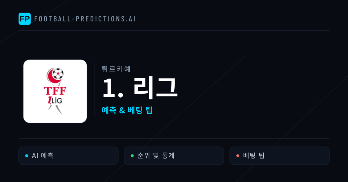 튀르키예 1. 리그 축구 예측 & 베팅 팁