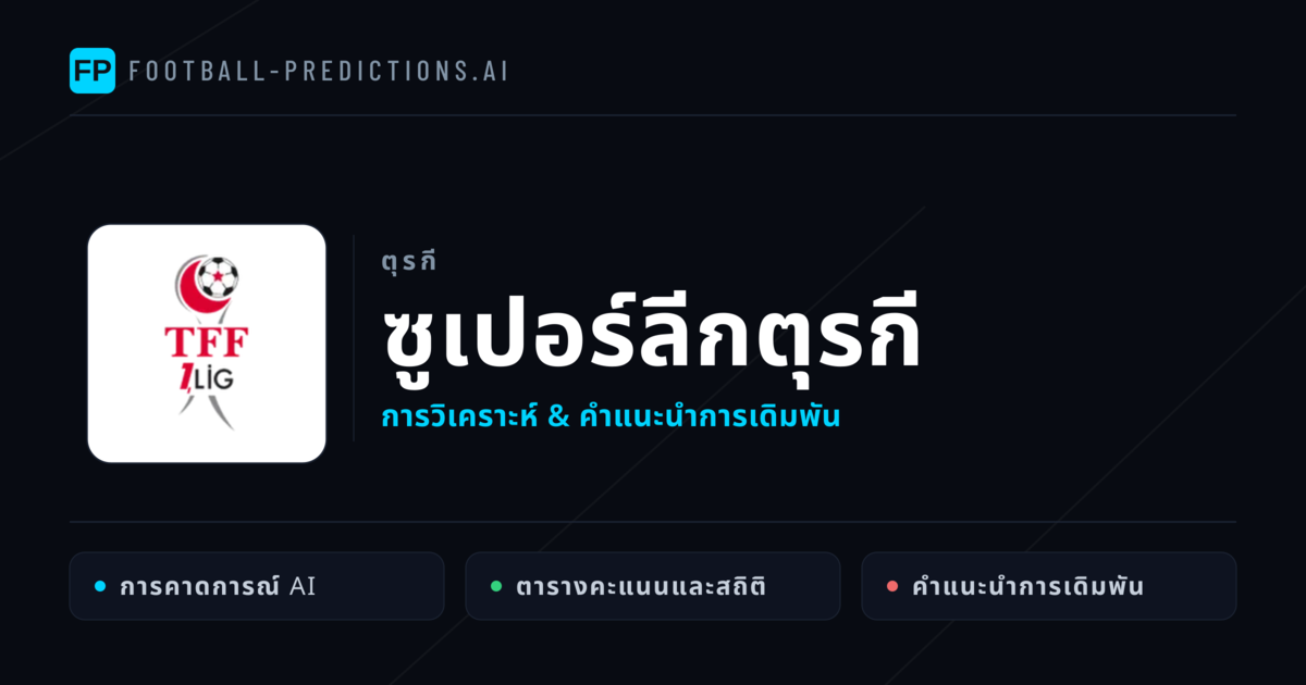 วิเคราะห์บอล ตุรกี ซูเปอร์ลีกตุรกี & เคล็ดลับเดิมพัน