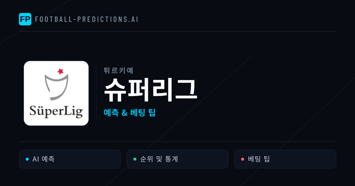 튀르키예 슈퍼리그 축구 예측 & 베팅 팁