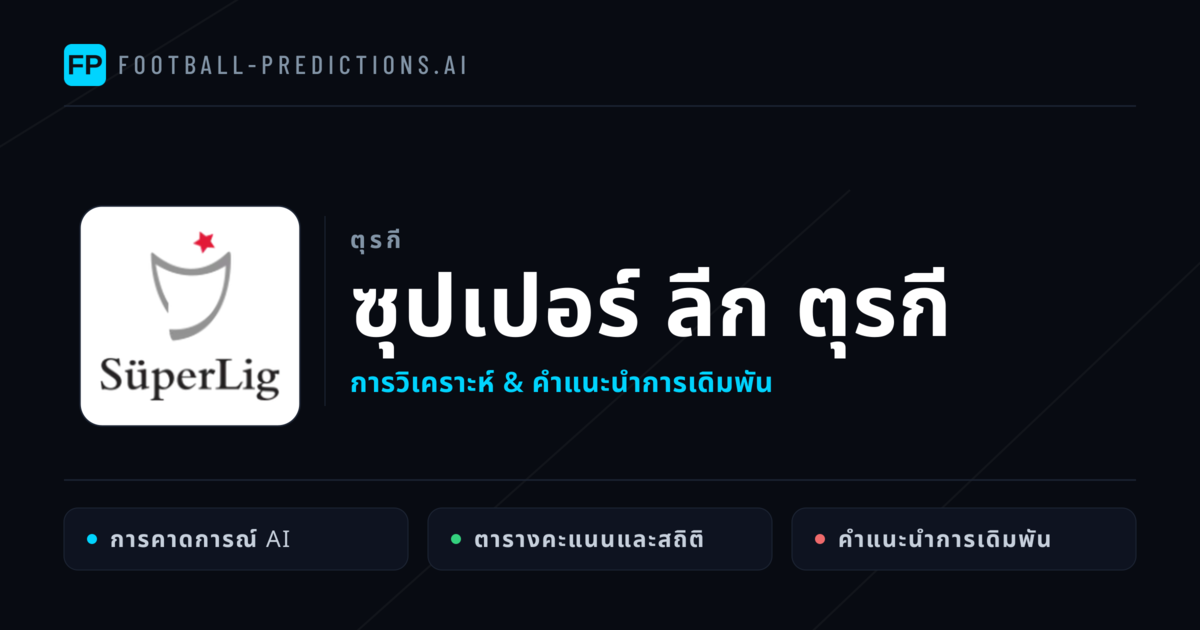 วิเคราะห์บอล ตุรกี ซุปเปอร์ ลีก ตุรกี & เคล็ดลับเดิมพัน