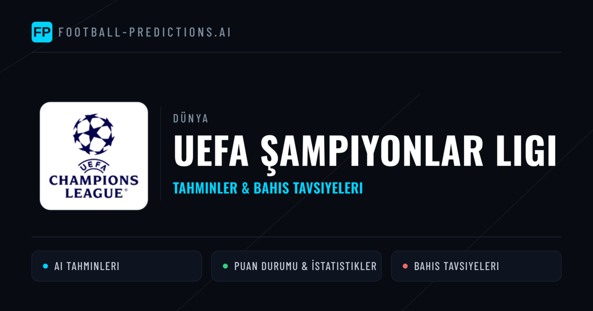 UEFA Şampiyonlar Ligi Tahminleri & Bahis İpuçları