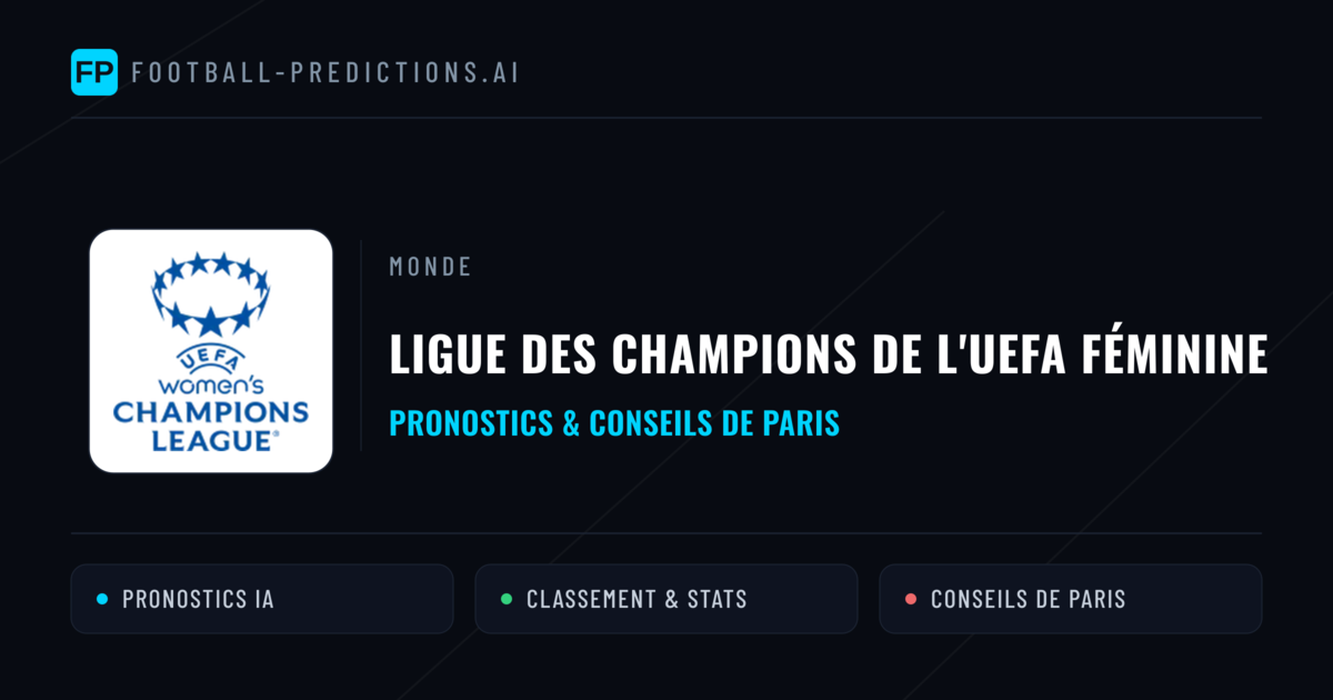 Ligue des Champions de l'UEFA Féminine Pronostics Football — Expert et Gratuits
