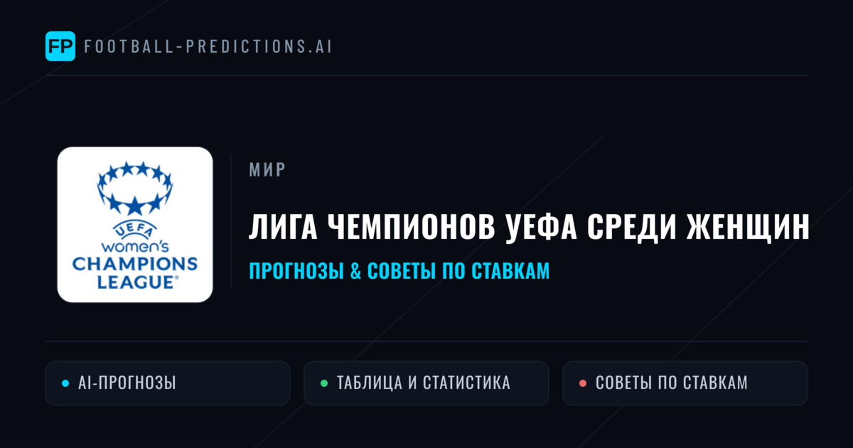 Прогнозы Лига чемпионов УЕФА среди женщин — ставки и советы экспертов