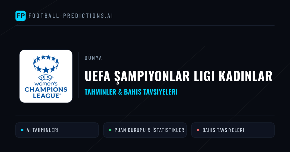 UEFA Şampiyonlar Ligi Kadınlar Tahminleri & Bahis İpuçları