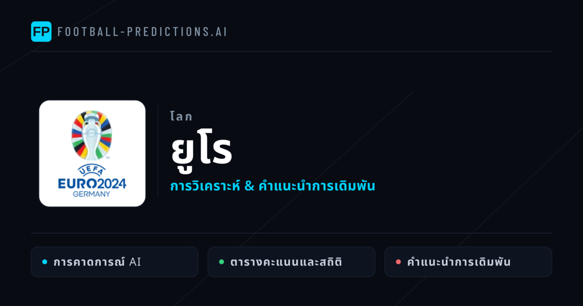 วิเคราะห์บอล ยูโร & เคล็ดลับเดิมพัน
