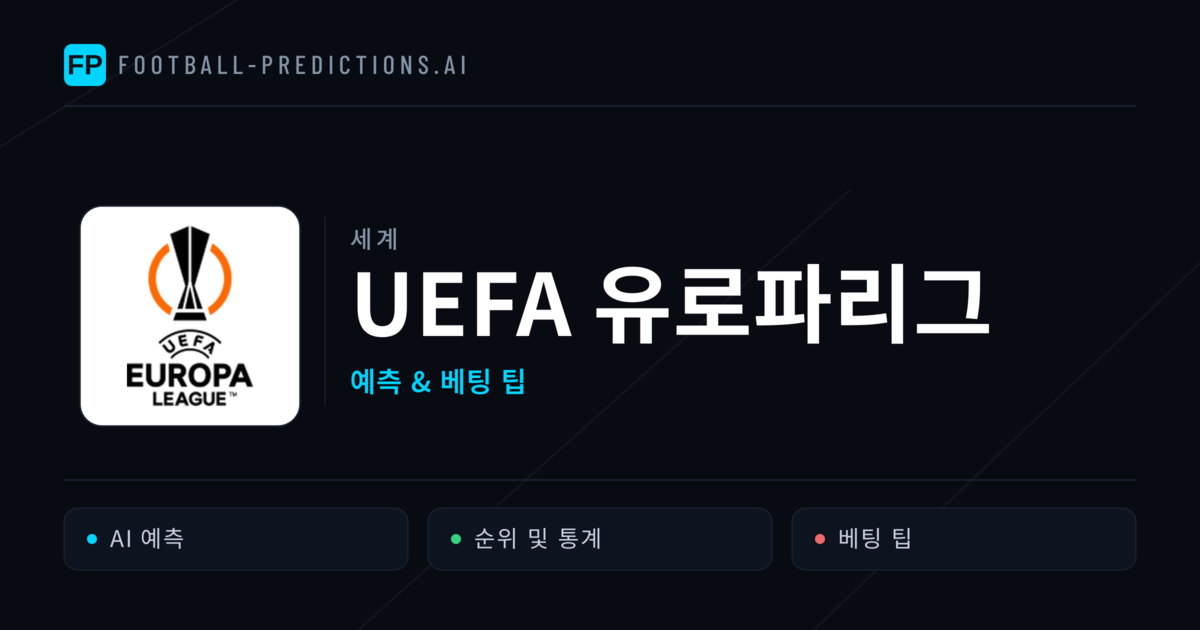 UEFA 유로파리그 축구 예측 & 베팅 팁