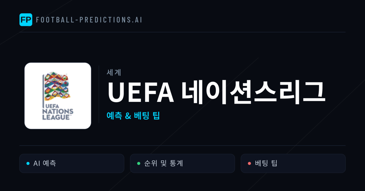 UEFA 네이션스리그 축구 예측 & 베팅 팁