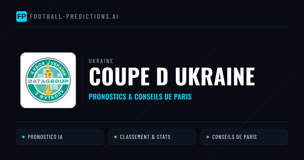 Ukraine Coupe d Ukraine Pronostics Football — Expert et Gratuits