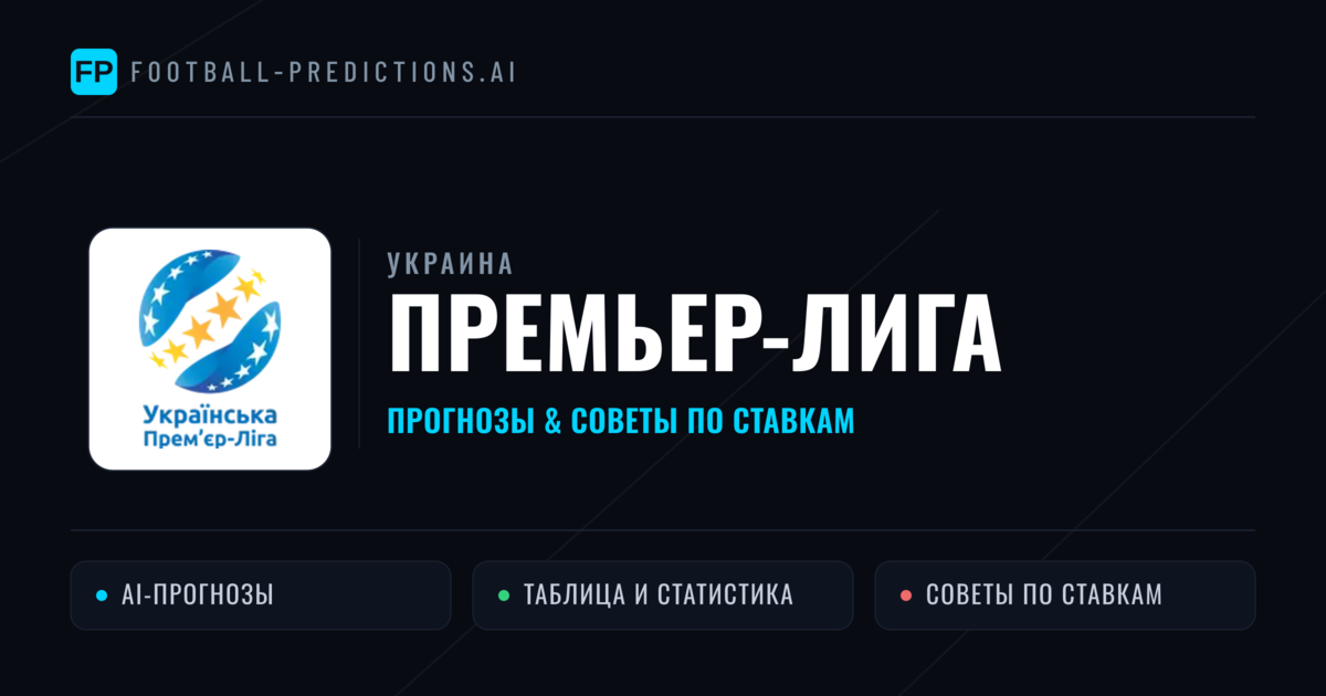 Прогнозы Украина Премьер-лига — ставки и советы экспертов