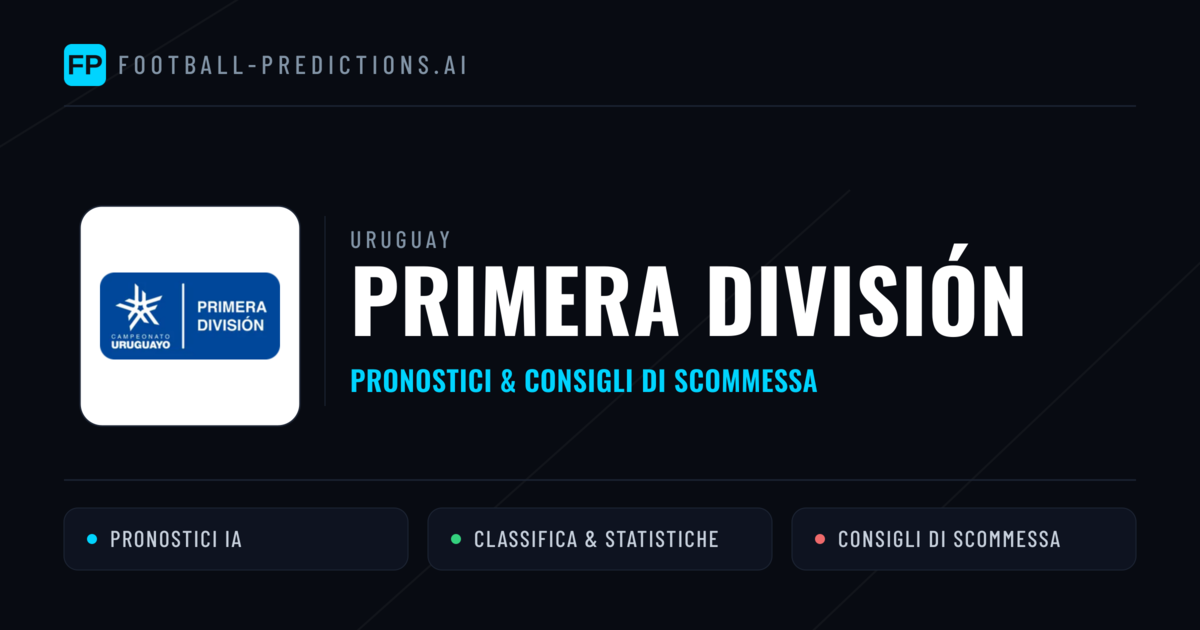 Uruguay Primera División Pronostici Calcio — Gratis Oggi