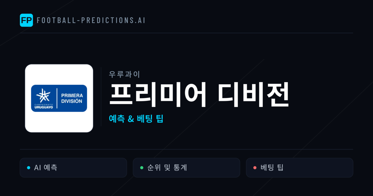우루과이 프리미어 디비전 축구 예측 & 베팅 팁