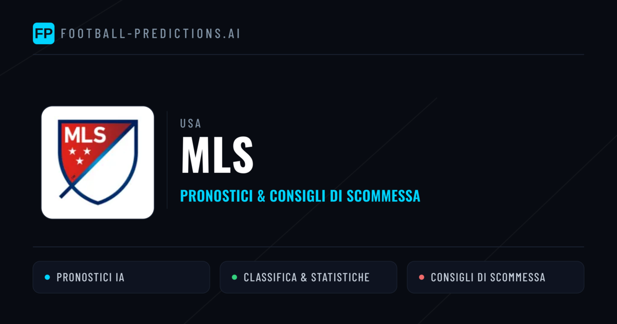 USA MLS Pronostici Calcio — Gratis Oggi