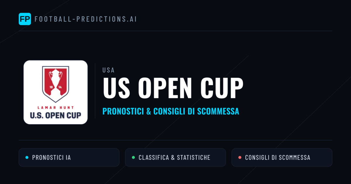 USA US Open Cup Pronostici Calcio — Gratis Oggi
