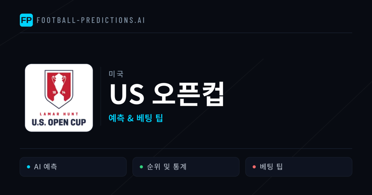 미국 US 오픈컵 축구 예측 & 베팅 팁
