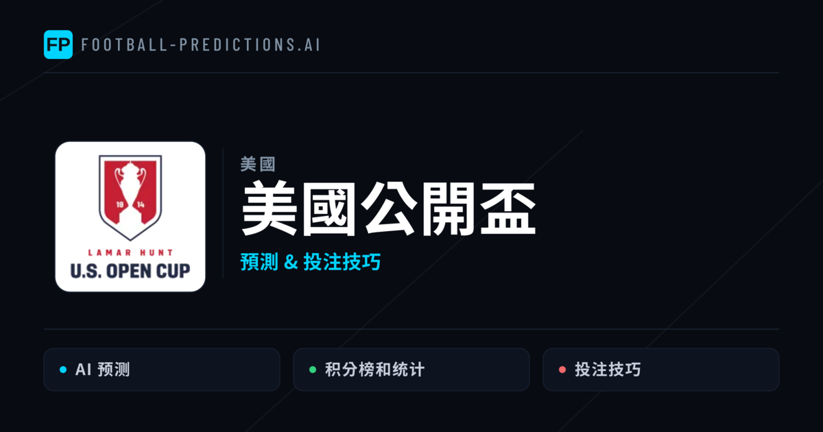 美國公開盃運彩預測 — 足球賽事分析與投注推薦
