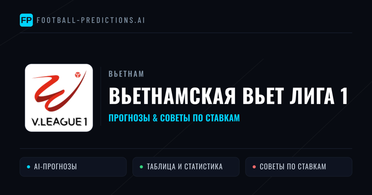 Прогнозы Вьетнам Вьетнамская Вьет Лига 1 — ставки и советы экспертов