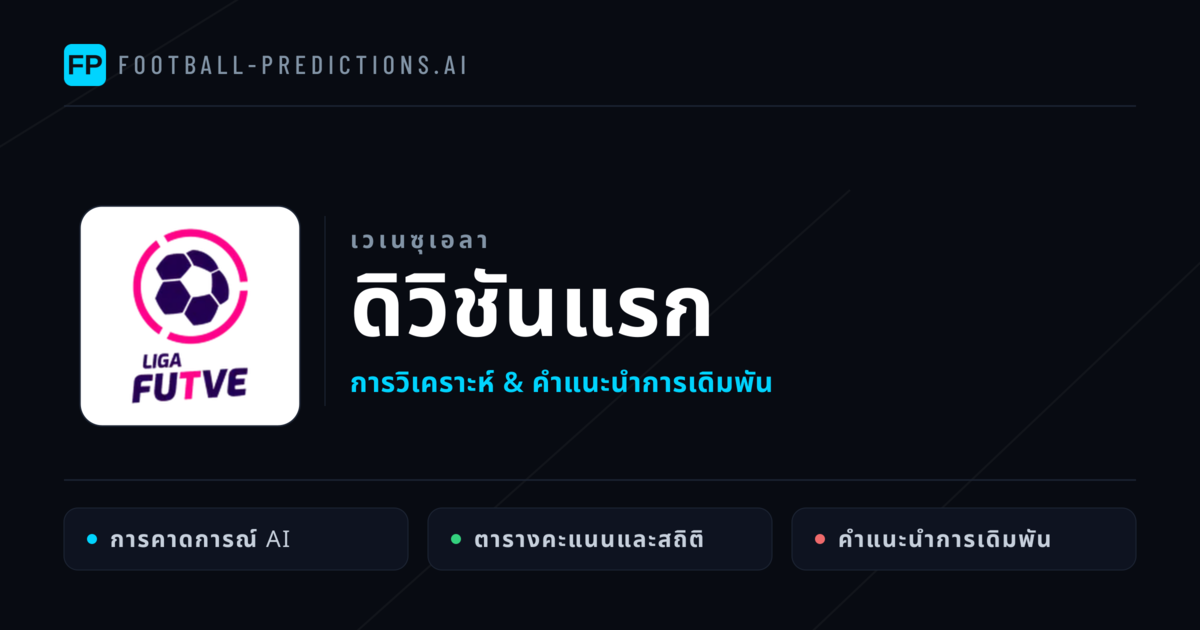 วิเคราะห์บอล เวเนซุเอลา ดิวิชันแรก & เคล็ดลับเดิมพัน